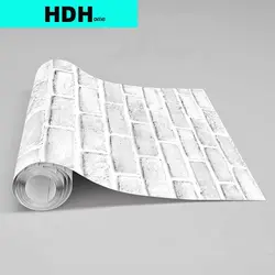 HDHome carta da parati in mattoni grigi bianchi carta autoadesiva grigia decorazione della casa Peel and Stick Backsplash Wall Panel Door Decor