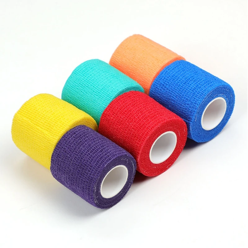 

6Pcs Disposable Tattoo Grip Cover Wrap Elastic Self Cohesive Bandage Tape for Tattoo Machine Grip (2" x 5 Yards)