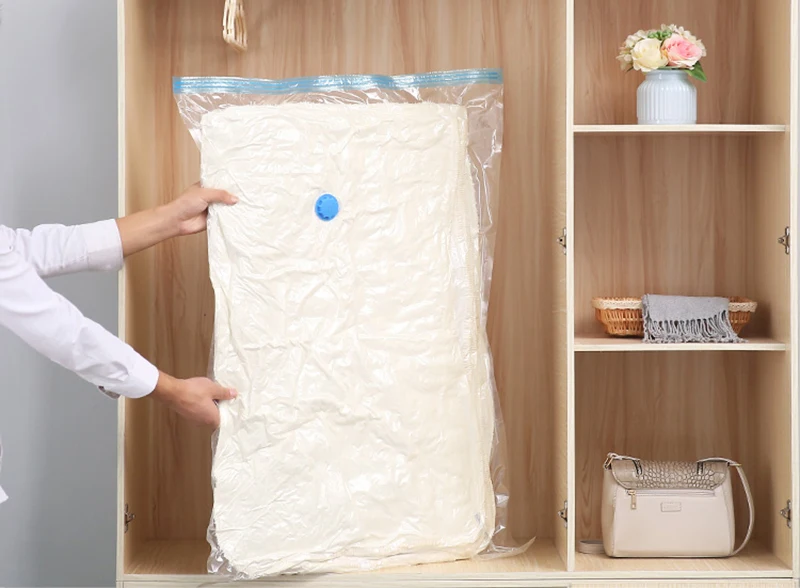 Vacuum Bag For Clothes Storage Bag Home Organizer Transparent Border  Foldable Compressed Large Seal Space Saving Seal Package