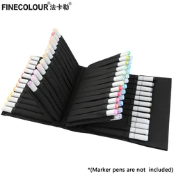 FINECOLOUR Marker Pen Case Large Zipper Bags for Art Marker Fineliner Organized Portable Convenient Pencil Case Art Supplies