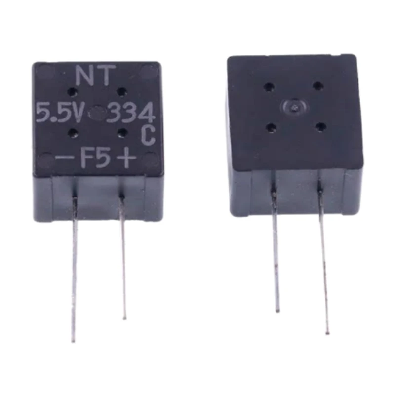 2pcs Super Farad Capacitor 5.5V 0.1F 0.22F 0.33F 5.5V 0.047F Square Capacitor 2 feet Farad Capacitor