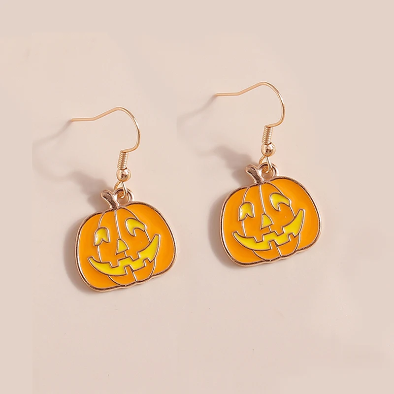 Trendy Halloween Tropfen Ohrringe Für Frauen Mond Tod Geist Kürbis Skelett Baumeln Ohrringe Party Zubehör Lustige Schmuck Geschenke – Detail 39