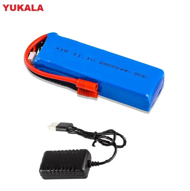 11.1 V 2800 mAh bateria Lipo 30C 3S /USB ładowarka do XK X350 BAYANN X16 X21 X22 RC Drone części zdalnie sterowany Quadcopter 11.1 v 2800 mah