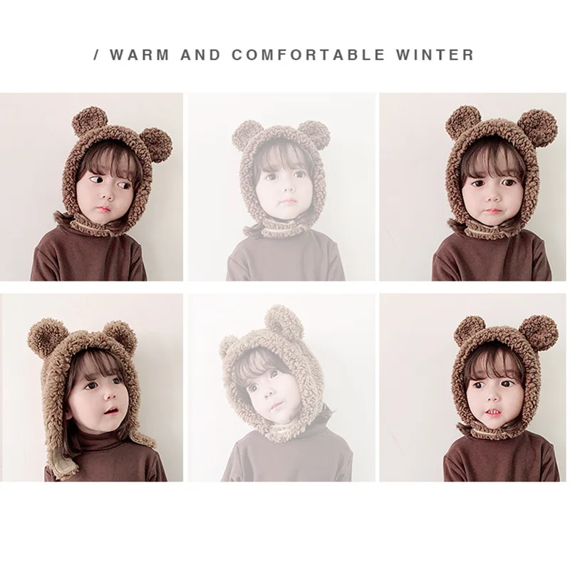 Kids Baby Winter Cap Wamer Accessoires Pluche Zachte Wamer Baby Peuter Oor Hoed