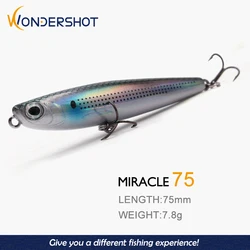 Wondershot D01 Sparrow 75mm 7.8g Pencil The Best Bass Surface Crankbaits Fishing Lure Bait Floating Wobblers Artificiais Decoy