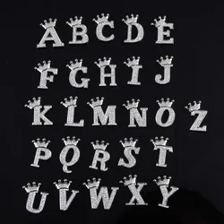 1Pcs Crown Alphabet A-Z Letters metal 3D Shoe Charms Garden Shoes Accessories Decoration Fit  Kids Girls Women Gift