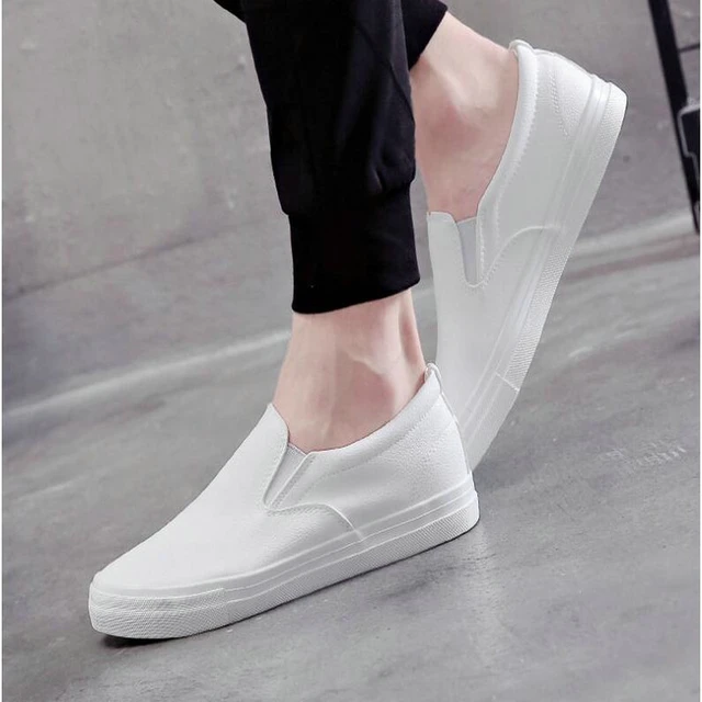 White Leather Men Casual Shoes Fashion Men Casual White Shoes Driving Loafers Leather Casual Shoes Aliexpress