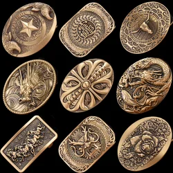 2024 New Pure Copper Belt Buckle Head Smooth Buckle High-Grade Plate Buckle A Variety Of Styles