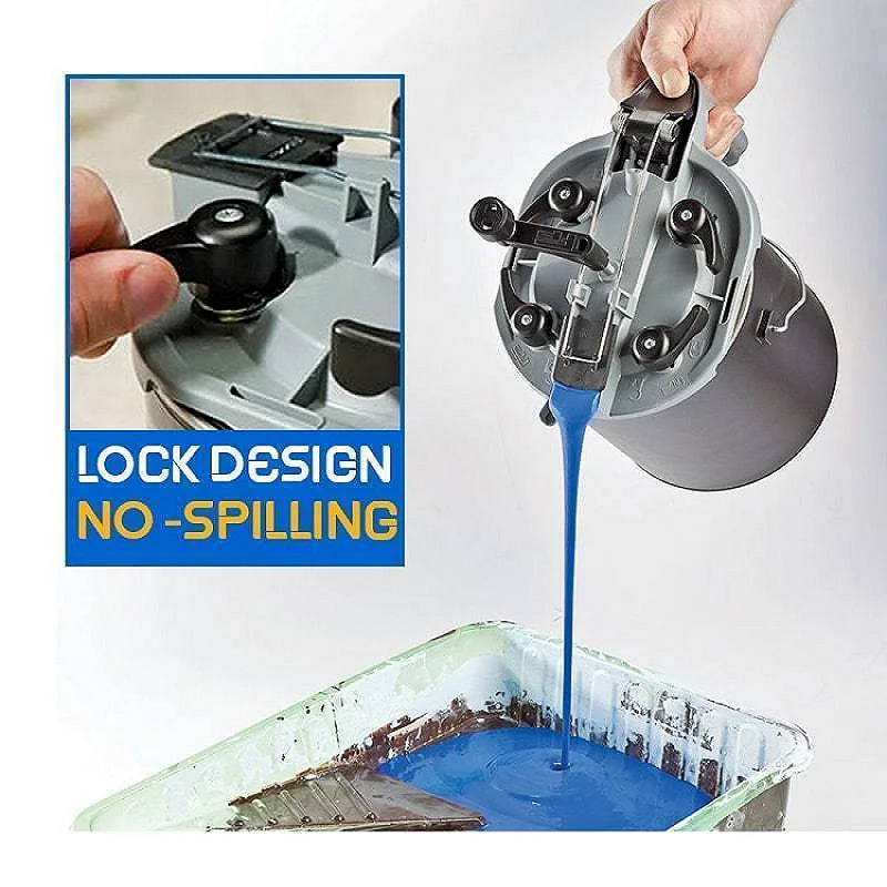 Mixing Mate Paint Can Lid Mess-Free Handle Paint Mixer Correction to Stir Pour Store Paint Coating Mixing Slurry Cover Stirrer