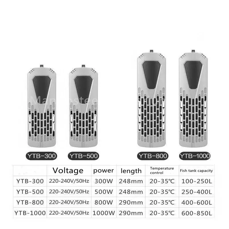 SUNSUN Aquarium Submersible Heater Fish Tank LCD Display Digital Adjustable Water Heating Rod Constant Temperature Control 220V