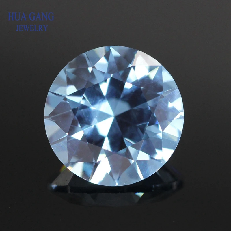 5A Synthetic Spinel Green Blue Stone multi-color 2.0~12mm Size Round Brilliant Cut  For Jewelry