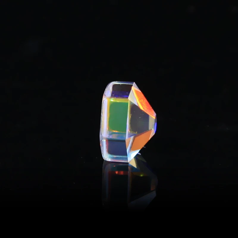Dichroic Prism Six-Sided Bright Light X-Cube Stained Glass Prisms Crafts for Decoration Polyhedron Glass prism