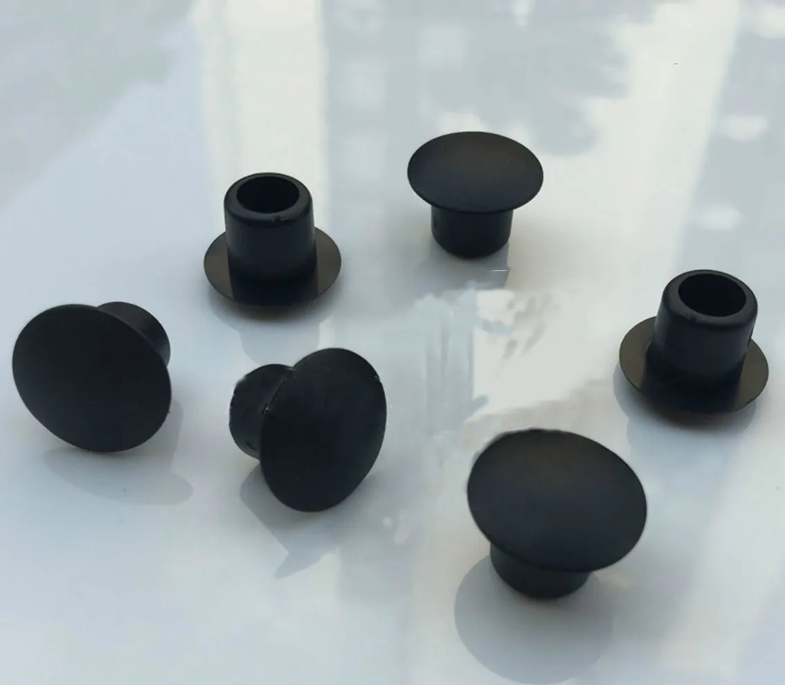 10Pcs Black Plastic Round Caps Hole Plug 9mm 10mm 11mm Protection Gasket Dust Seal End Cover Caps For Pipe Bolt Furniture