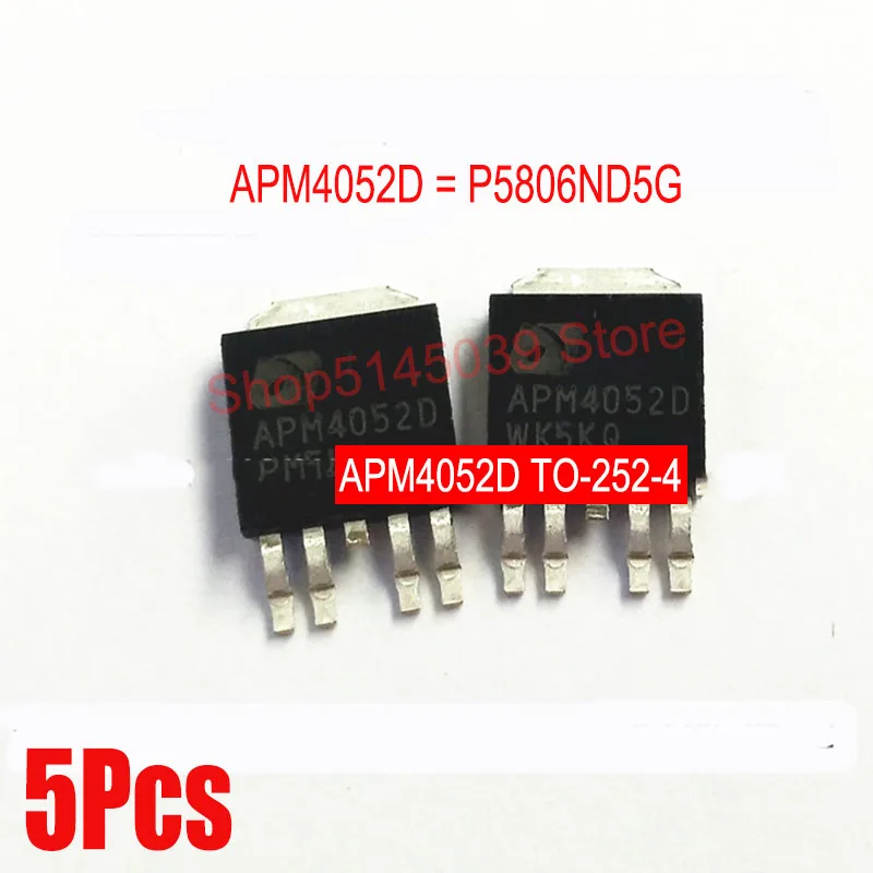 (5piece) APM4052D P5806ND5G / AOD4182 D4182 / MJD44H11 / MJD45H11/ APM4018N / MBRD10200CT 10200DI SDB10200DI TO-252 MOS