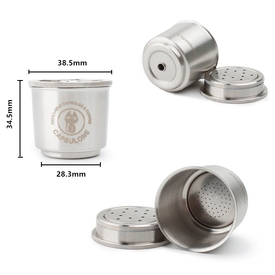 Capsulone capsule holder tamper refillable resuable steel filter fit for illy X Y type coffee machine