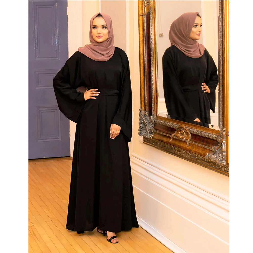 Imagem -04 - Abaya Vestido Muçulmano Turco Longo para as Mulheres Roupas Islâmicas Roupas Islâmicas Eid Ramadan Árabe Kaftan Oriente Médio Oriente Médio