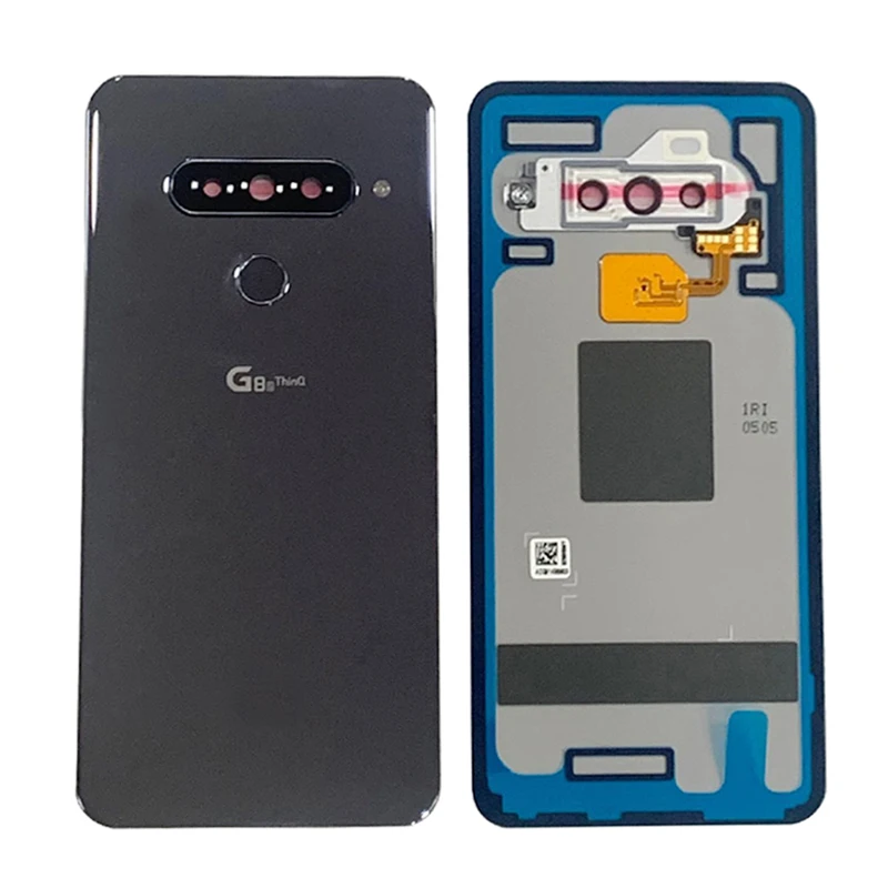Rear Back Battery Door Housing For LG G8S ThinQ LMG810 with Glass Lens Fingerprint Repalcement Repair Parts with Logo