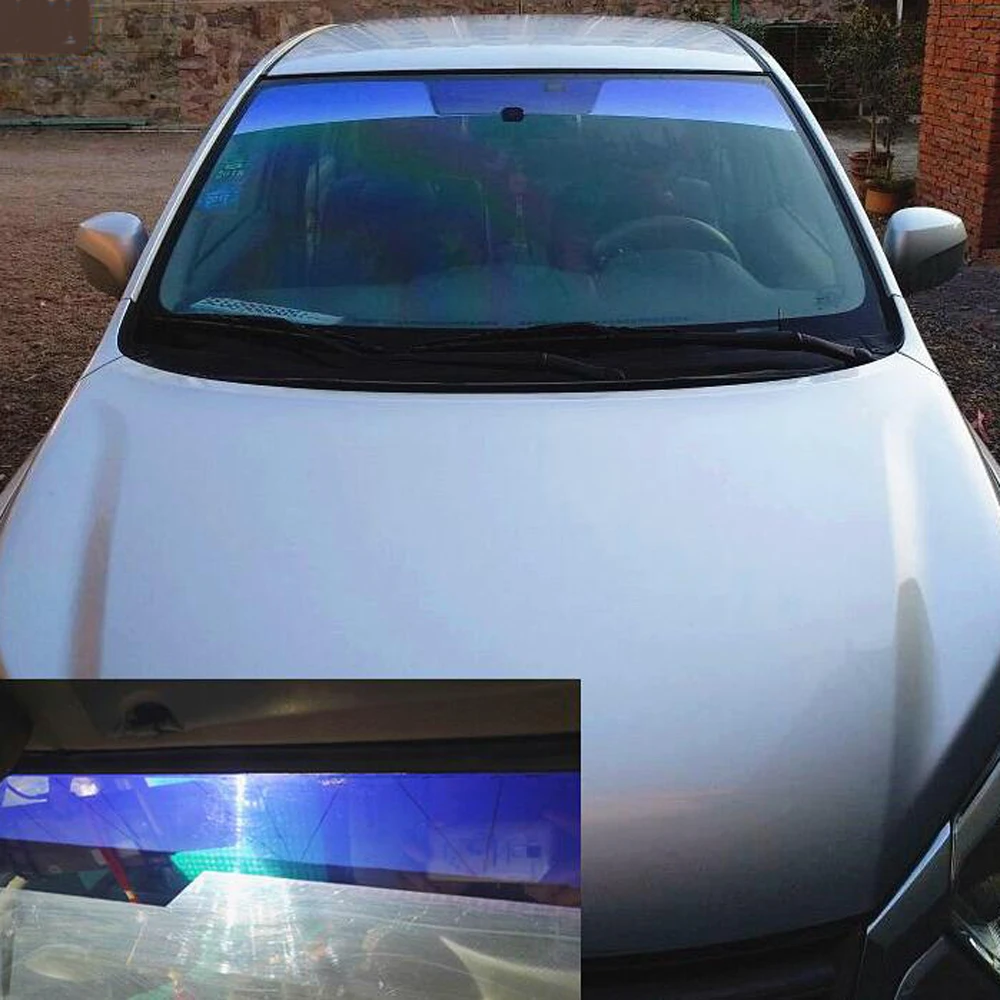 AUMOAHLL Front Windshield Solar Protection Gradient Purple Car Window Foils UV Protection