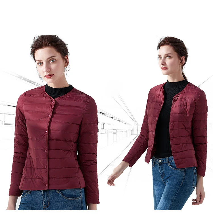 Woman Ultra Light Down Jacket Portable Parka Matte Fabric Casual Duck Down Coat Warm Liner Lightweight Outwear Good Quality