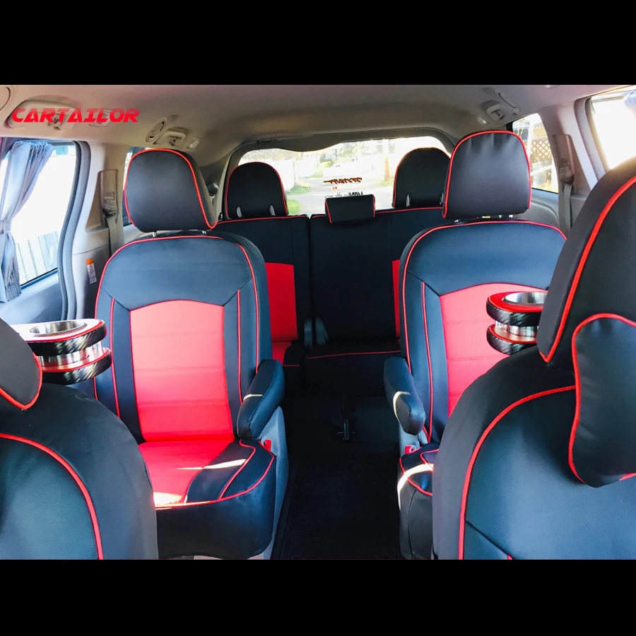 

Custom Fit Seat Cover Set for Toyota Sienna LE XLE Seat Covers Cars Styling Leather 7 & 8 Seats Protector Accessories 2004-2021