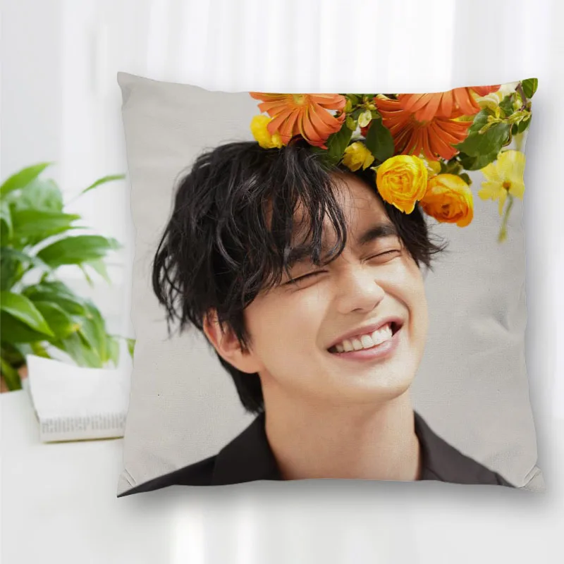 

High Quality Custom Actor Yoo Seung Ho Square Pillowcase Zippered Bedroom Home Pillow Cover Case 20X20cm 35X35cm 40x40cm