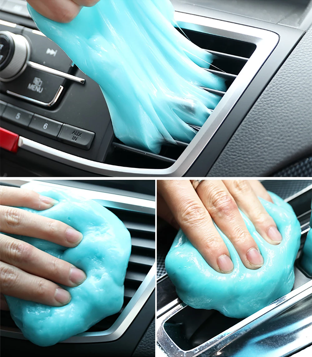 160g Car Cleaning Gel Car Wash Slime For Cleaning Machine Magic Cleaner Dust Remover Gel Auto Pad Glue Powder Clean Tool