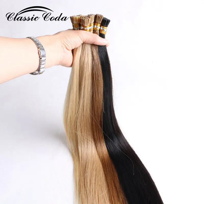 Cápsulas de queratina rectas clásicas Coda, 1 g/h, 22 pulgadas, cabello humano, Punta Remy, extensión de cabello prepegado, 50 g/paquete