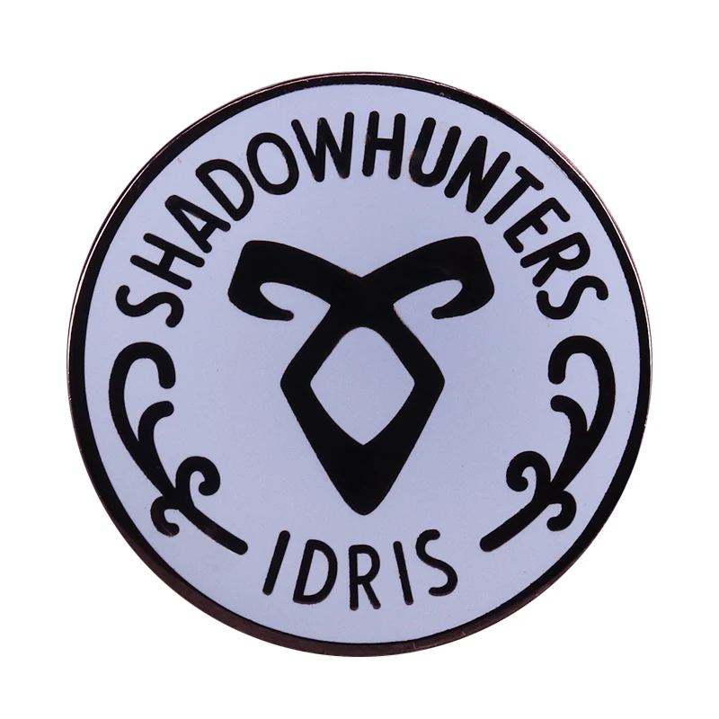 Shadow hunters pin angelic power rune brooch queen of darkness city of bones badge bookish gift