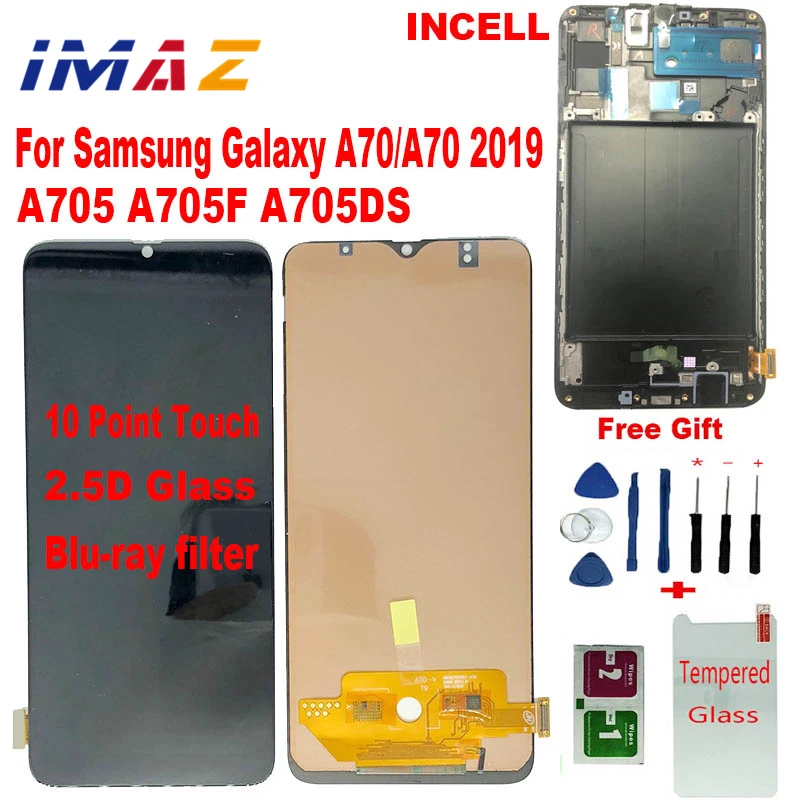 

IMAZ Incell For Samsung Galaxy A70 2019 A705 A705F SM-A705F A705DS LCD Display A70 Touch Screen Digitizer Assembly Replacement