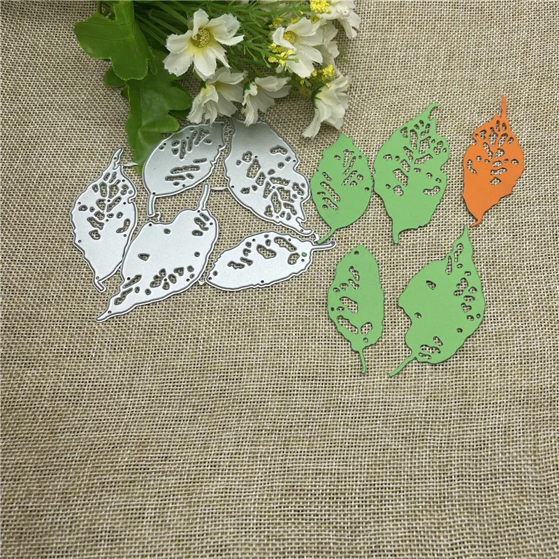 Halloween Leaf FragmentMetal cutting dies  mold Round hole label tag Scrapbook paper craft knife mould blade punch stencils dies