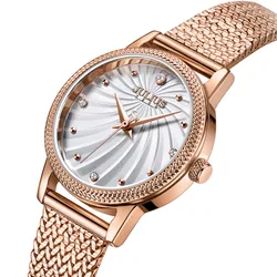 New Rhinestones Julius Lady Women's Watch Japan Quartz Elegant Fashion Hours Clock Dress Bracelet Chain Girl's Birthday Gift Box