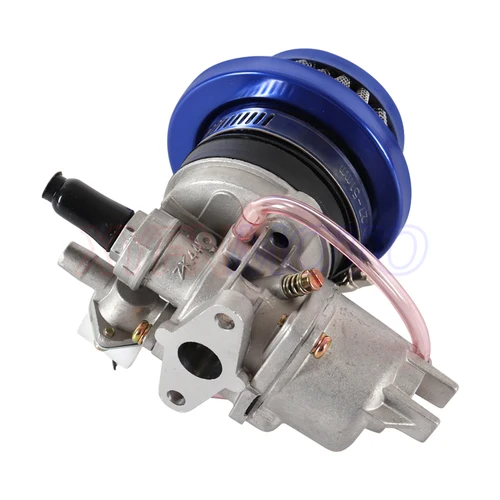 Imagen 2 del producto Carburador Carb Carby + filtro de aire de acero de 44mm + pila para 47cc 49cc Mini Moto Dirt Pocket Bike ATV Quad Go Kart Minimoto