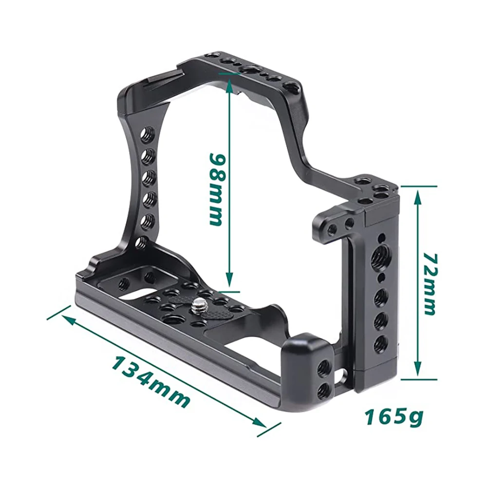 FOTGA Aluminum DSLR Camera Cage Filmmaking Stabilizer Rig Extension Frame for Canon EOS M50 Mark II/M50/M5 Mirrorless Camera