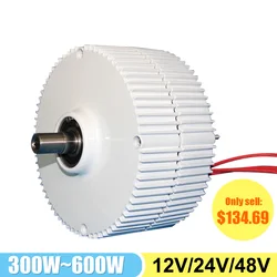 Wind Generator Alternative Energy 600W 12V 24V 3 Phase Gearless Permanent Magnet AC Alternators For Water Turbine Diesel Engine
