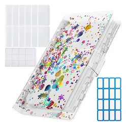 18Pcs A6 Shiny Bindmiddel Notebook Cover En 12Pc Bindmiddel Zakken/4Pc Bindmiddel Kaart/Label Sticker voor Cash Enveloppen Bill Management