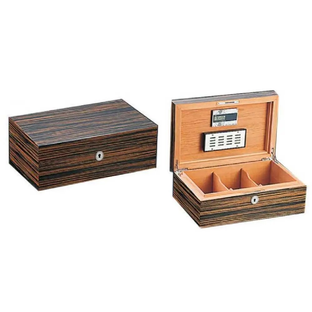 

SIKARLAN 75ct Humidor cedar wood cigar moisturizing box with Hygrometer Humidifier solid wood humidor cigar box