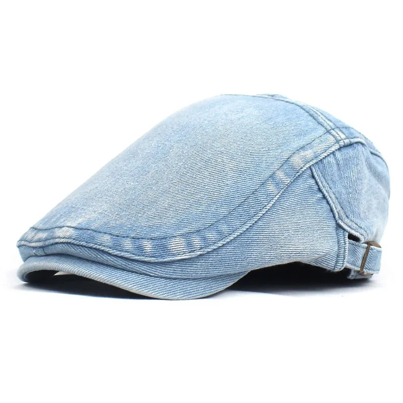LDSLYJR Newsboy Caps Cotton Flat Peaked Cap Men and Women Painter Beret Hats 10