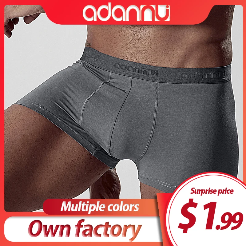 ADANNU Brand Male Underwear Men Boxers Modal Breathable Comfortable Underpants Quick Dry Men Boxers Shorts Cueca Male Panties