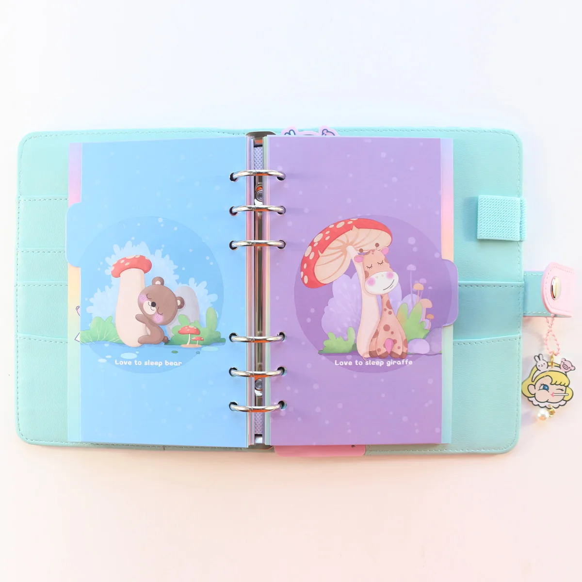 Domikee cute candy cartoon 6 holes index divider for loos-leaf spiral notebooks school binder planner journal divider stationery