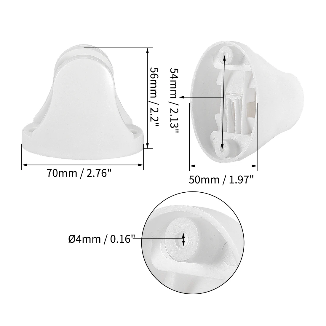 uxcell Shower Head Holder Adjustable ABS Wall Mount Handheld Shower Bracket White 70x50x56mm