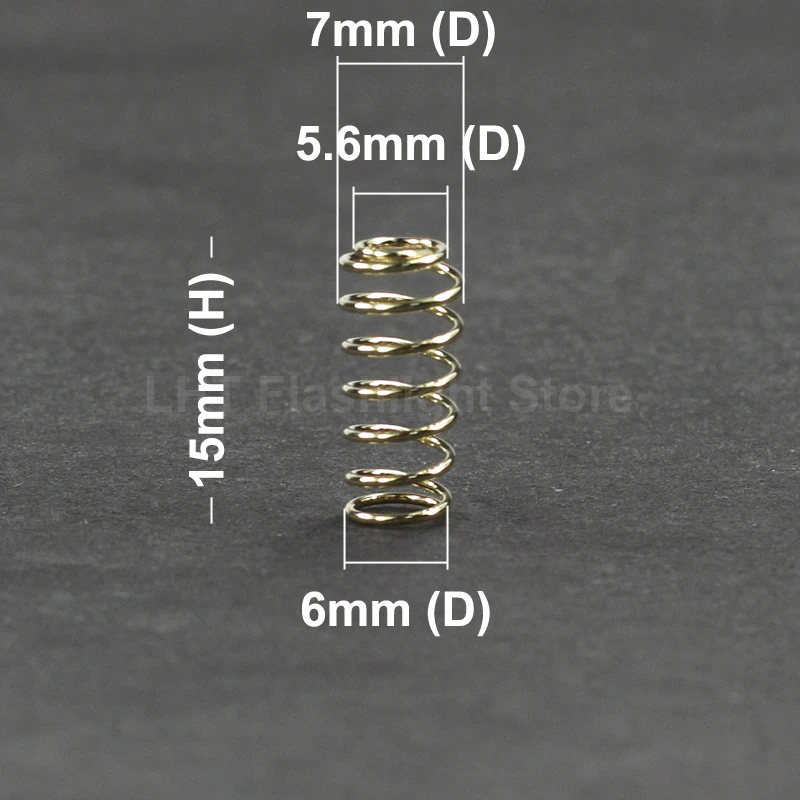 6mm (D) x 15mm (H) Gold Plated Bronze Spring (10 PCS)