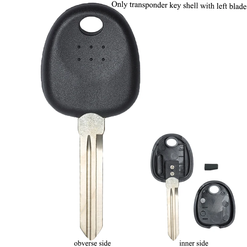 Keyecu Transponder Auto Chiave Fob ID46 Chip per Hyundai Coupe Tucson Elantra Accent Santa Fe i10-Sinistra/Destra lama