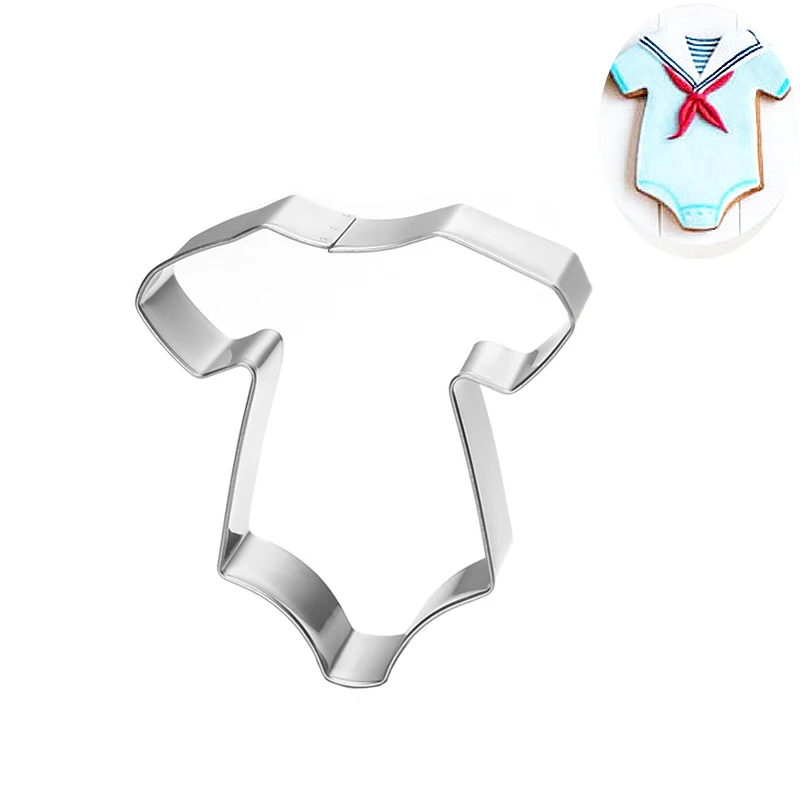 

1pc Baby Romper Shape Cookie Cutter Stainless Steel DIY Baby Birthday Party Biscuit Cookie Mold Baking Tools