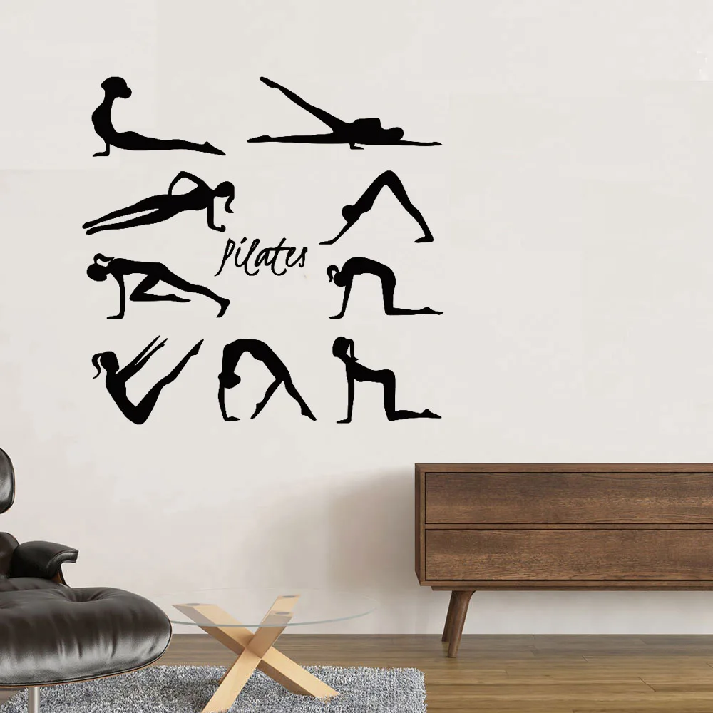 Beauty pilates Wall Sticker Vinyl Art Decor For Yoga Studio Bedroom Room Decoration Decal Stickers Mural