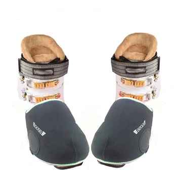 IGOSKI Fundas impermeables para zapatos cálidos para esquí y snowboard, fundas protectoras para botas de nieve