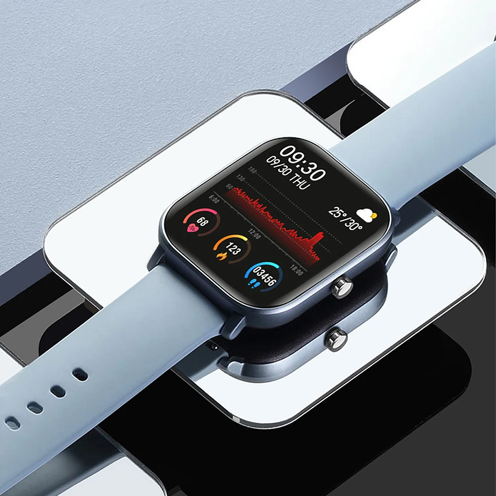 P8 1.4 Polegada relógio inteligente masculino de toque completo fitness rastreador pressão arterial relógio inteligente mulher gts smartwatch para android ios