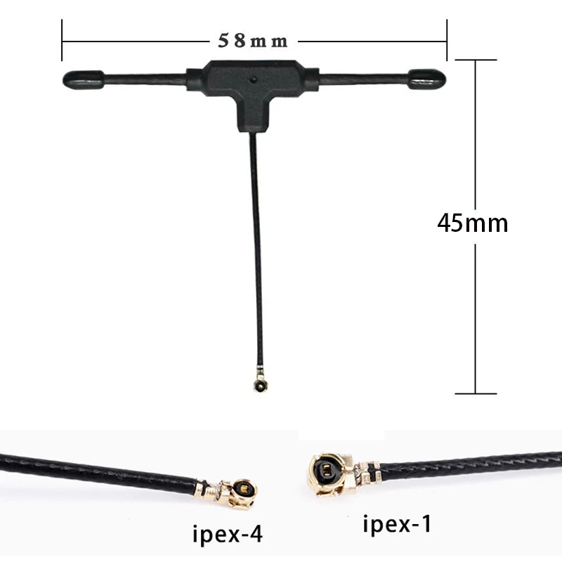 915MHz 1.7g Micro T-Type Antenna IPEX1 for TBS Crossfire Nano RX IPEX4 for FRSKY R9mm FPV Racing Long Range RC Radio system