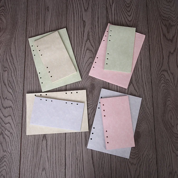 SKYSONIC-Cuaderno de hojas sueltas A5 A6, recambio de papel, índice de carpeta en espiral, páginas internas, planificador diario mensual y semanal, 40 hojas