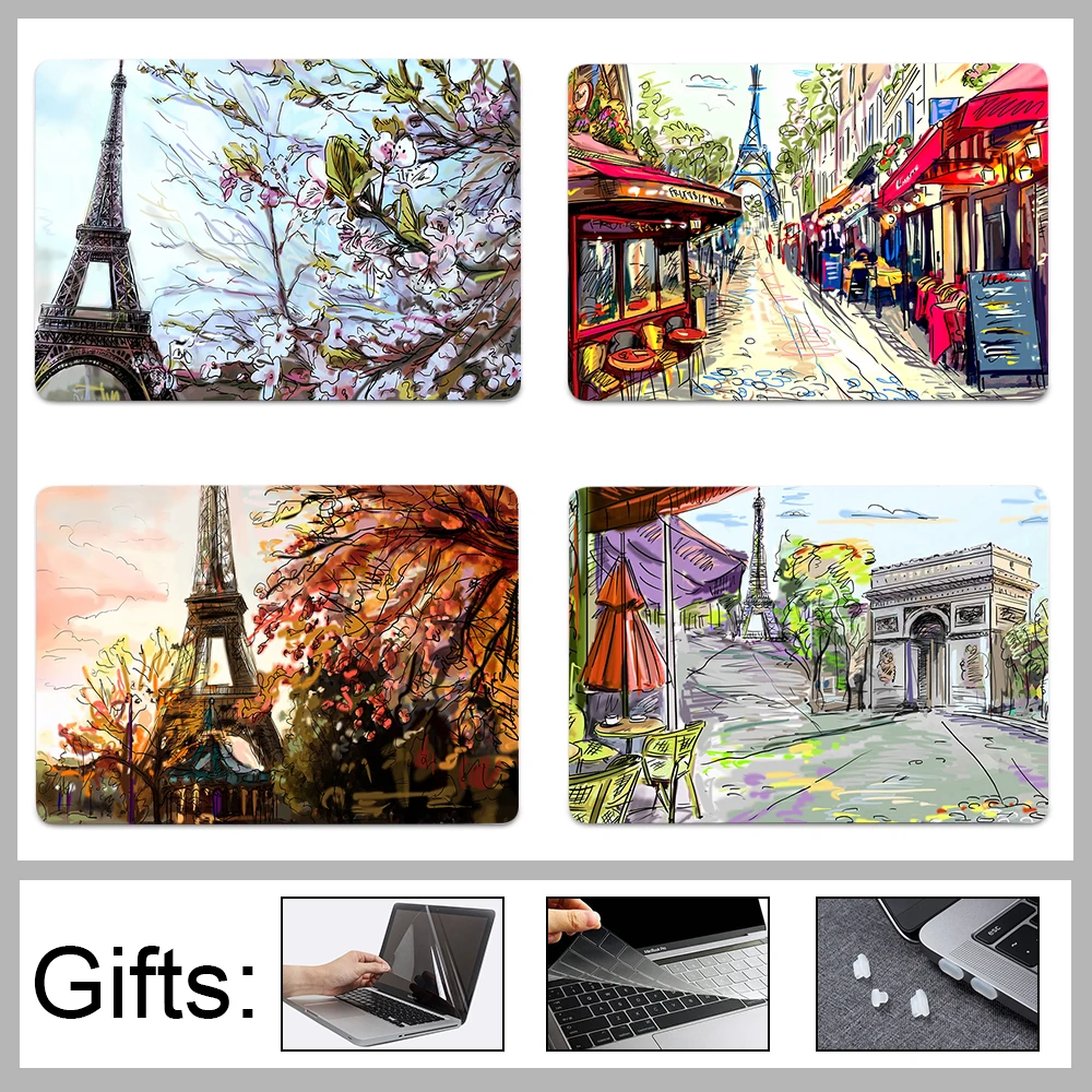 

Sanmubaba Paris Painted Case For Macbook Air Pro 11 12 13 15 16 Touch ID Laptop Cover For Macbook Air 13 M1 2020 A2337 A2338