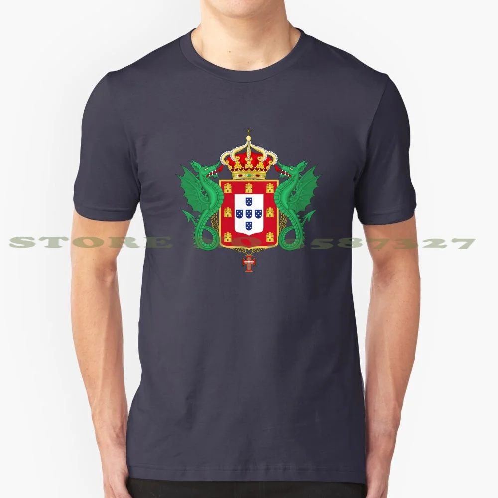 Coat Of Arms Of The Kingdom Of Portugal ( 1640 - 1910 ) 100% Cotton T-Shirt Bras ? O Reino Português Portuguese Historic